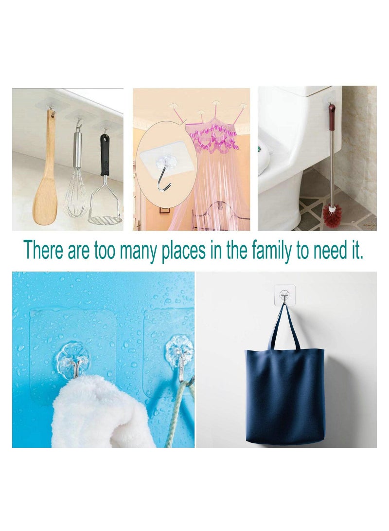 10 Pieces Heavy Duty Adhesive Waterproof Hooks for Kitchen, Bathroom, Indoor Home and Office  - Image 4