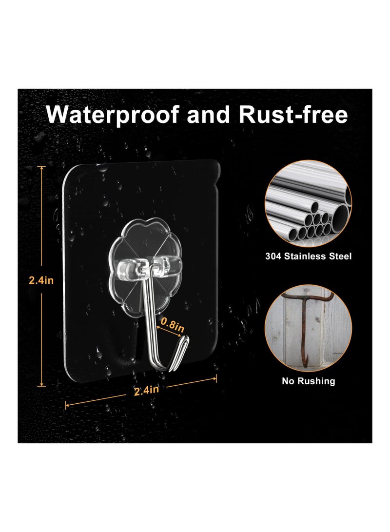 10 Pieces Heavy Duty Adhesive Waterproof Hooks for Kitchen, Bathroom, Indoor Home and Office  - Image 3