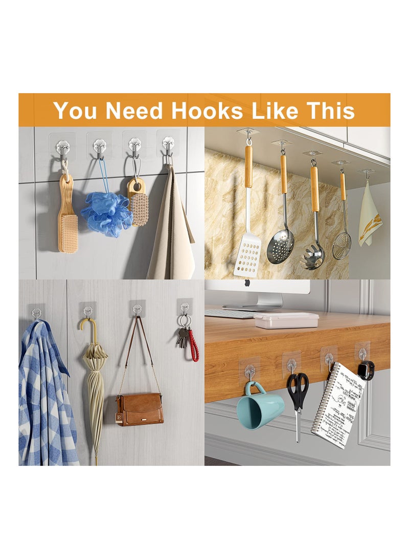 10 Pieces Heavy Duty Adhesive Waterproof Hooks for Kitchen, Bathroom, Indoor Home and Office  - Image 5