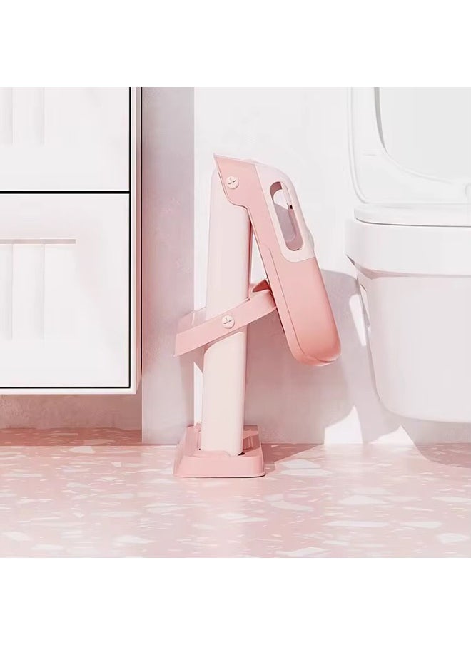 Generic Padded Kids Toilet Training Seat with Step and Handles – pink Color  - Image 2