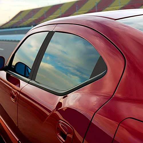 TOMALL Car Window Pillar Post Vinyl Stickers Compatible with Dodge Charger 2006-2010 Carbon Fiber Window Column Decals Overlay Wrap Trim Car Exterior Accessories Decoration (Carbon Fiber) - Image 4