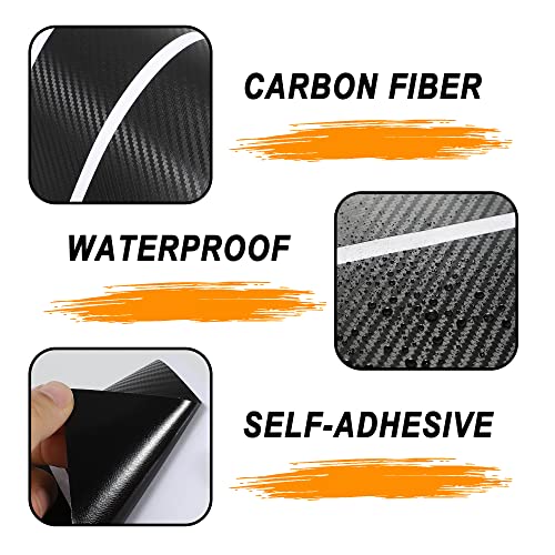 TOMALL Car Window Pillar Post Vinyl Stickers Compatible with Dodge Charger 2006-2010 Carbon Fiber Window Column Decals Overlay Wrap Trim Car Exterior Accessories Decoration (Carbon Fiber) - Image 2