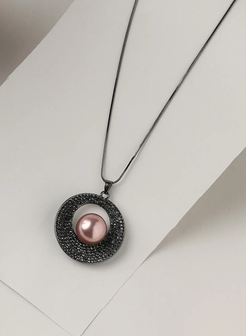 SOHI Ethereal Ember Artificial Pendant Necklace Jewellery