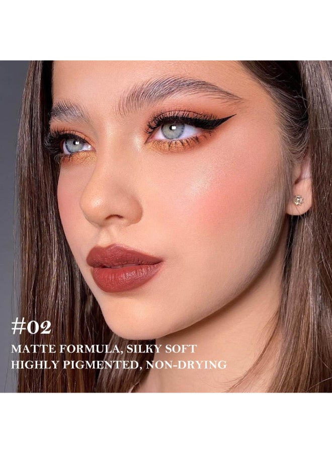 FeiCuiYun 3Pcs Matte Lip Crayon Lip Liner and Lipstick Combo Sets Gradient Matte Lip Bar Lipstick And Lip Liner Set Contour Gradual Ombre Effect Lip Pencil For Old Women Long Lasting Waterproof Smudge Proof - Image 4