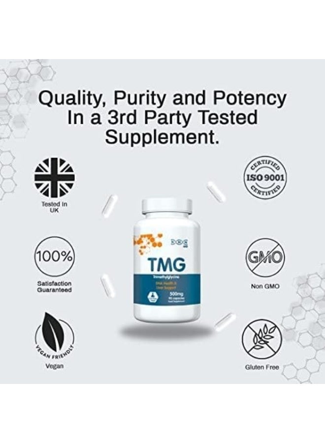 NMN Bio Nmn Trimethylglycine (Tmg) 500Mg Methylation And Nad+ Support For Cellular Health 90 Capsules - Image 5