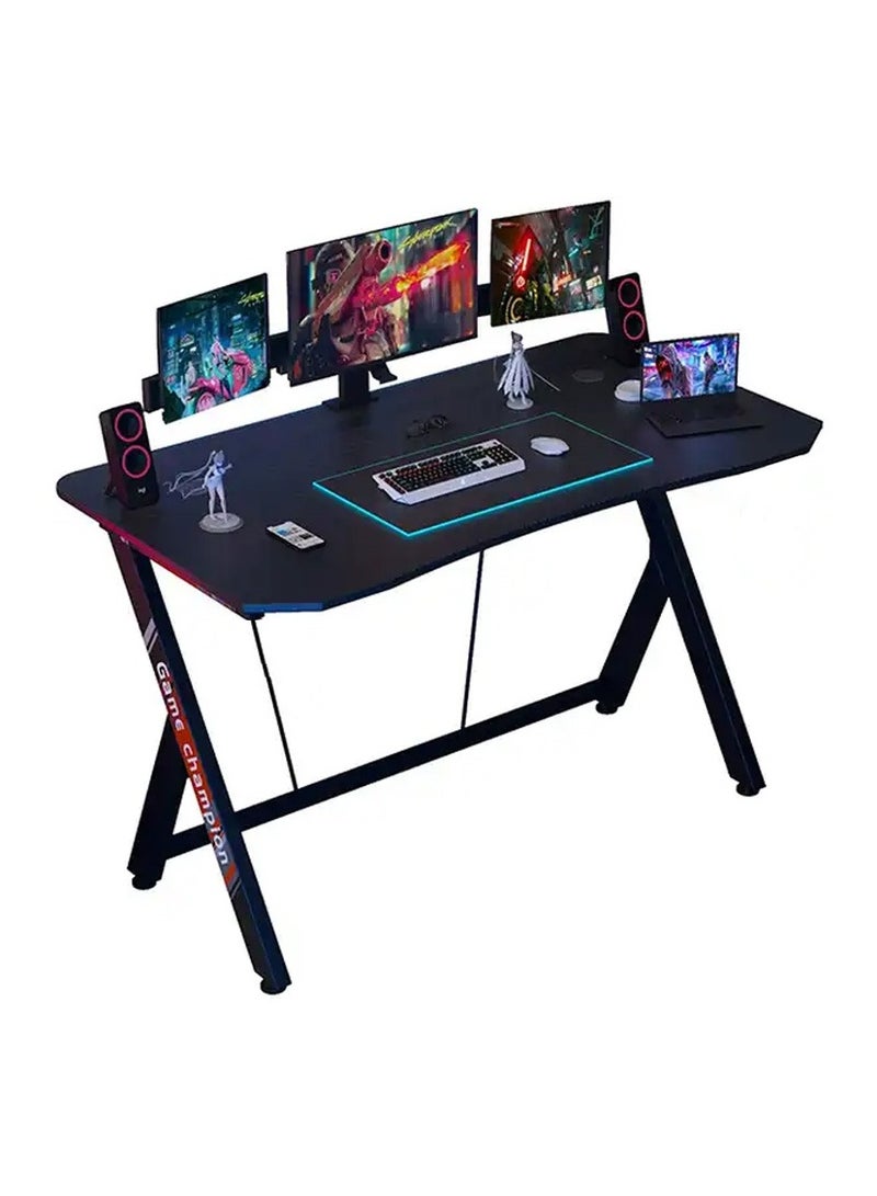 AGD Gaming Desk 120cm Home Computer Desk Office Desk with Carbon Fiber Top (Black) - Image 1