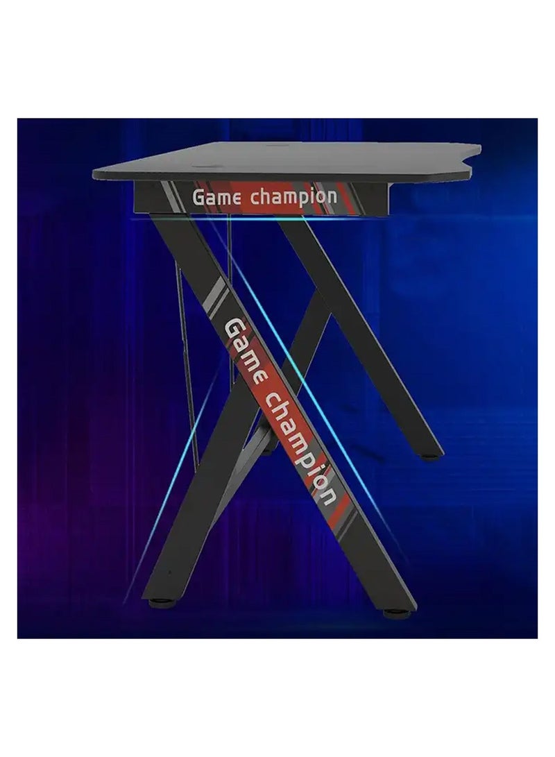 AGD Gaming Desk 120cm Home Computer Desk Office Desk with Carbon Fiber Top (Black) - Image 5