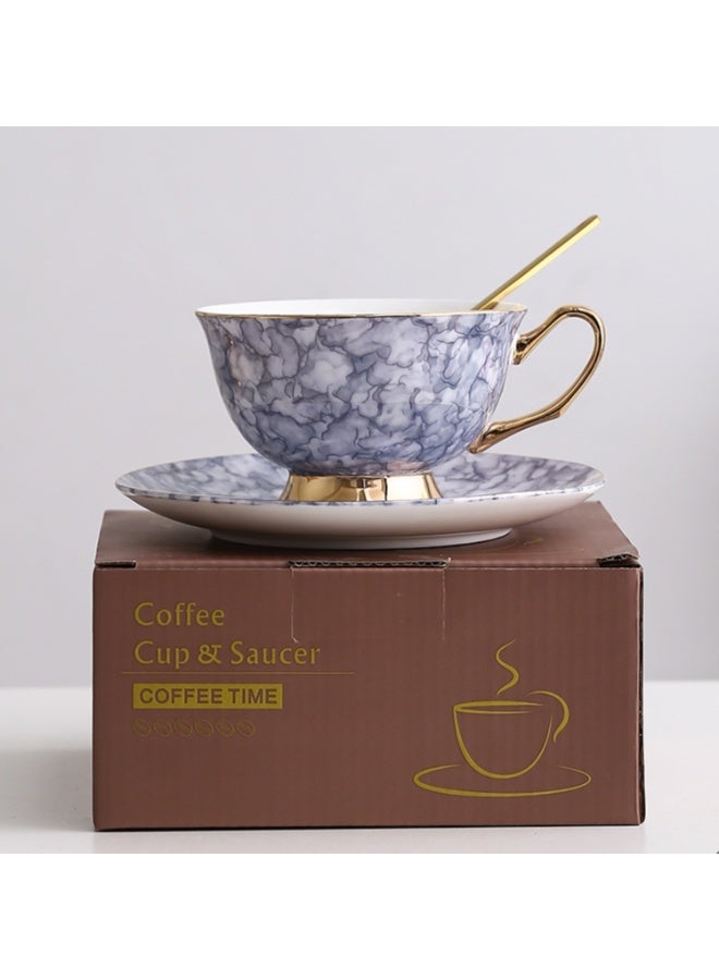 OASIS-TH Coffee Cup Nordic Style Coffee Cup Saucer Tea Cup Phnom Penh Ceramic Cup Creative Gem Cup for Kitchen (Color: Blue, Size: 10.5x6x5cm) - Image 2