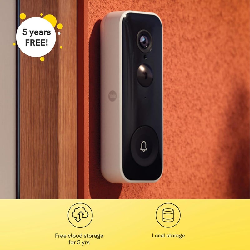 Yale Smart Video Doorbell FHD with 5Y Free Cloud Subscription, Battery Powered, 2Way Talk, Nightvision, Control with Yale Home App - Image 3