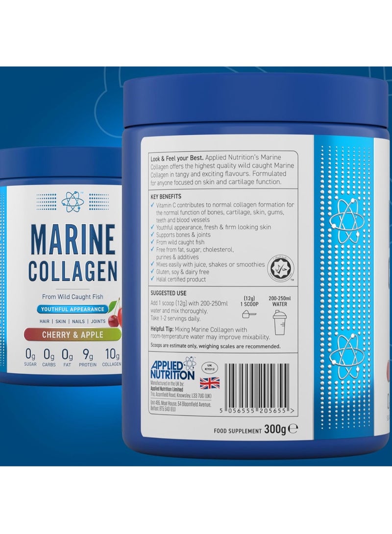 Applied Nutrition Marine Collagen Powder, Skin Hair Nails, 300g Cherry Apple - Image 5