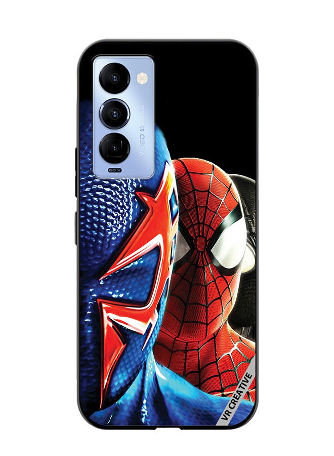 VR CREATIVE Protective Case Cover For Tecno Camon 18/18 P Spiderman Design Multicolour - Image 1