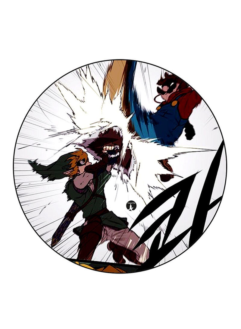 RKN The Video Game Super Smash Bros Printed Mouse Pad Round  Multicolour