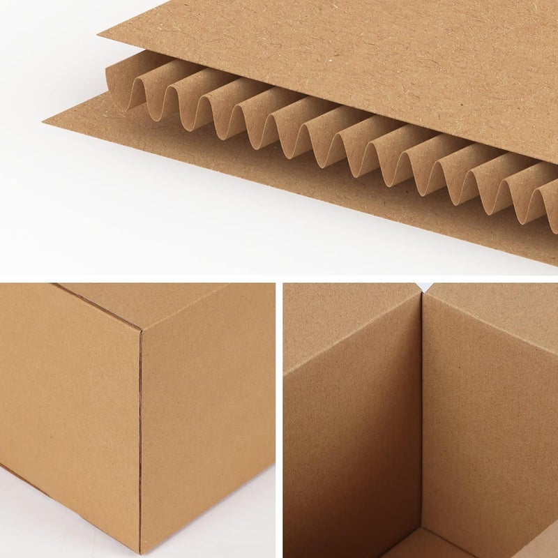 AL FAKHAMA 12 Pack Corrugated Mailer Boxes - 20x20x20 CM (8x8x8 in) - 3 PLY Sturdy Cardboard Shipping Cartons - Image 4