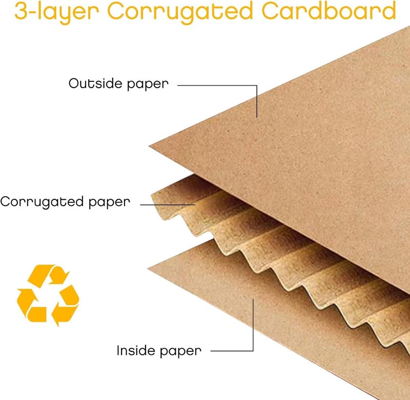 AL FAKHAMA 12 Pack Corrugated Mailer Boxes - 20x20x20 CM (8x8x8 in) - 3 PLY Sturdy Cardboard Shipping Cartons - Image 3