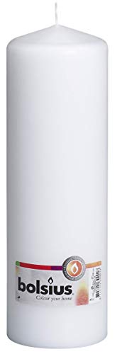 BOLSIUS White Pillar Candle Large - 3 x 10 Inches - 115 Hours Burn Time - Premium European Quality - Smooth And - Image 2