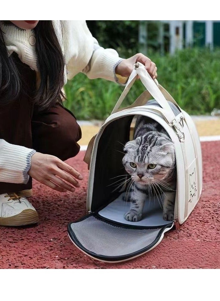 LumiArk Cat, Dog Carrier – Fits Pets Up to 20 lbs, Anti-Collapse Design, Escape-Proof Zippers, Cozy Pad, Cat Carrier Soft ,Pet Bag 41x26x26cm - Image 2