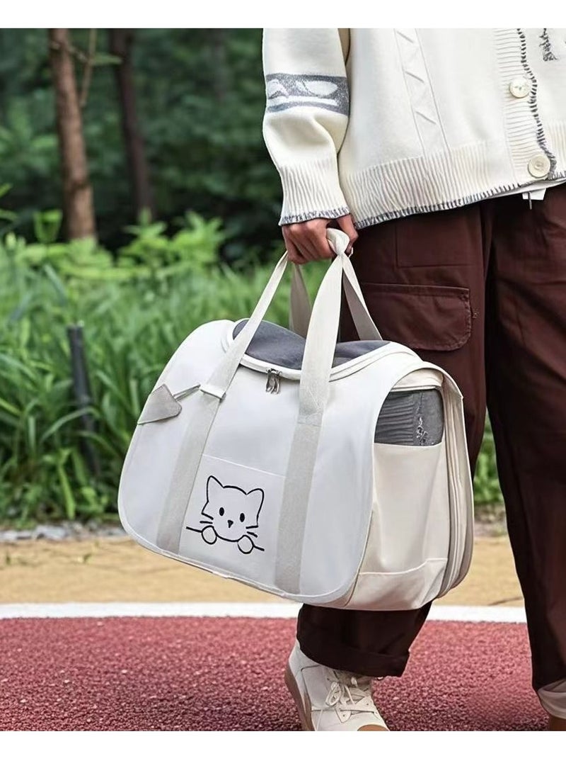 LumiArk Cat, Dog Carrier – Fits Pets Up to 20 lbs, Anti-Collapse Design, Escape-Proof Zippers, Cozy Pad, Cat Carrier Soft ,Pet Bag 41x26x26cm - Image 4