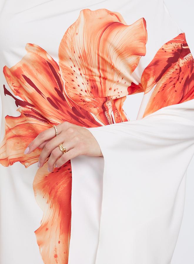 Take Two Floral Printed Bell Sleeve A-Line Maxi Dress - Image 3