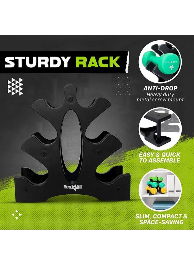 Yes4All Dumbbells Neoprene With Non Slip Grip Light Green, 6 Lbs (Set Of 2), D5XI - Image 3