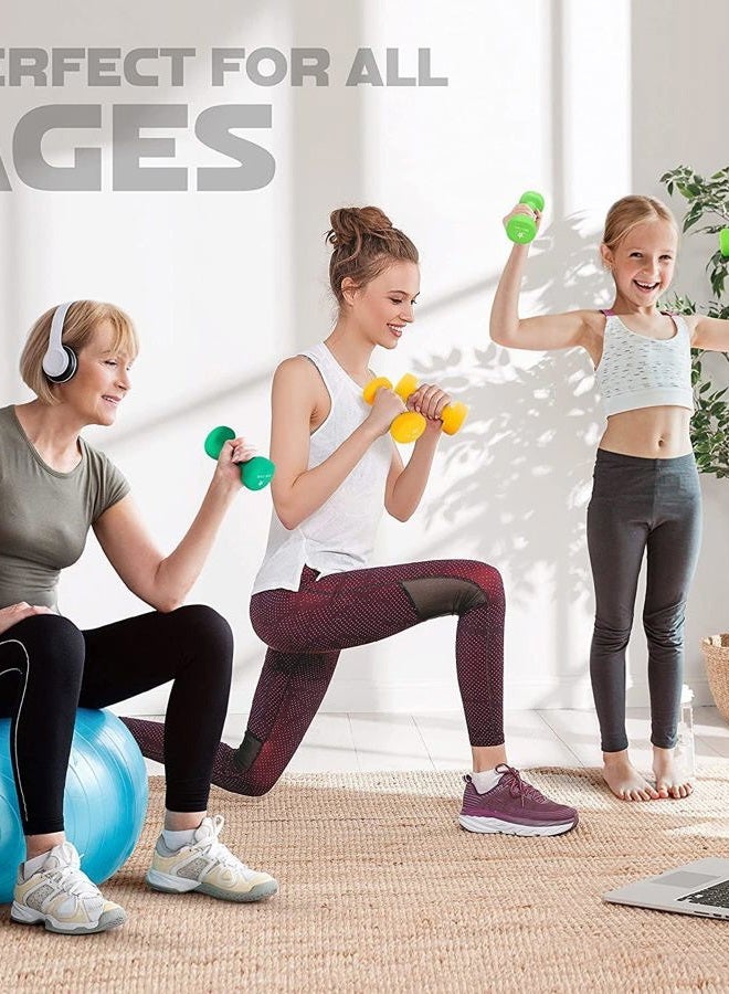 Yes4All Dumbbells Neoprene With Non Slip Grip Light Green, 6 Lbs (Set Of 2), D5XI - Image 5