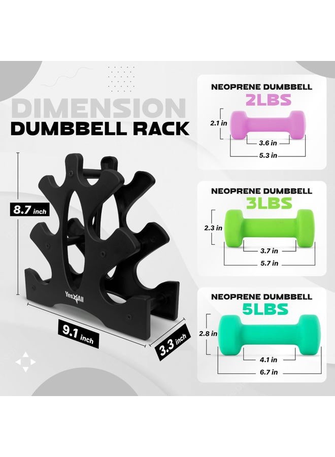 Yes4All Dumbbells Neoprene With Non Slip Grip Light Green, 6 Lbs (Set Of 2), D5XI - Image 2