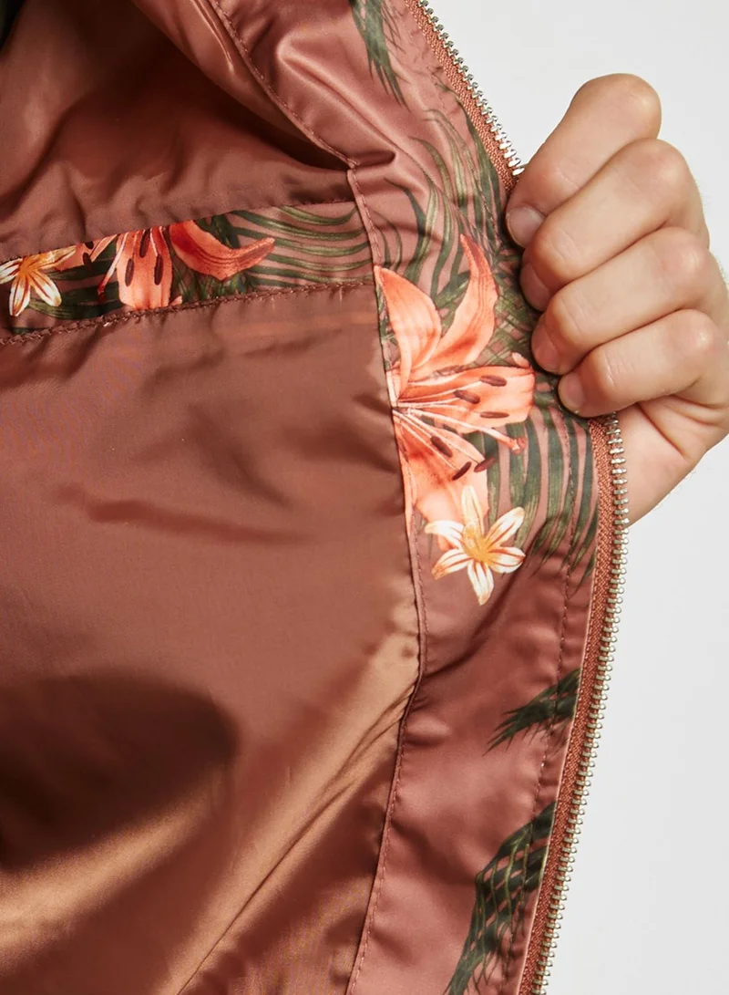 TOPMAN Tropical Striped Bomber Jacket