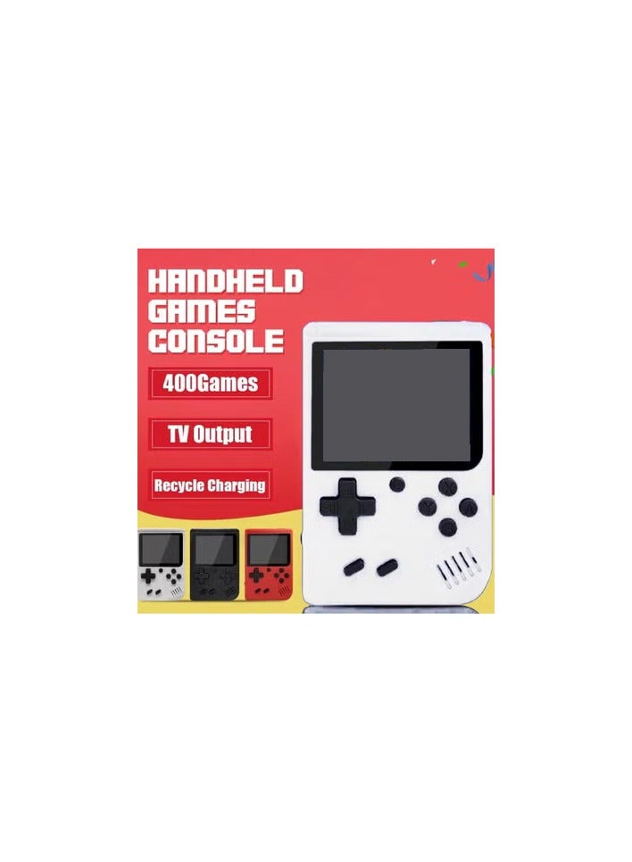Beauenty Handheld Game Console, Retro Portable Game Console with 400 Classic Games, Supports Two Players,Rechargeable Battery 3-Inch Color Screen Portable FC Handheld Games, Gift forLovers Adults Kids Boys.