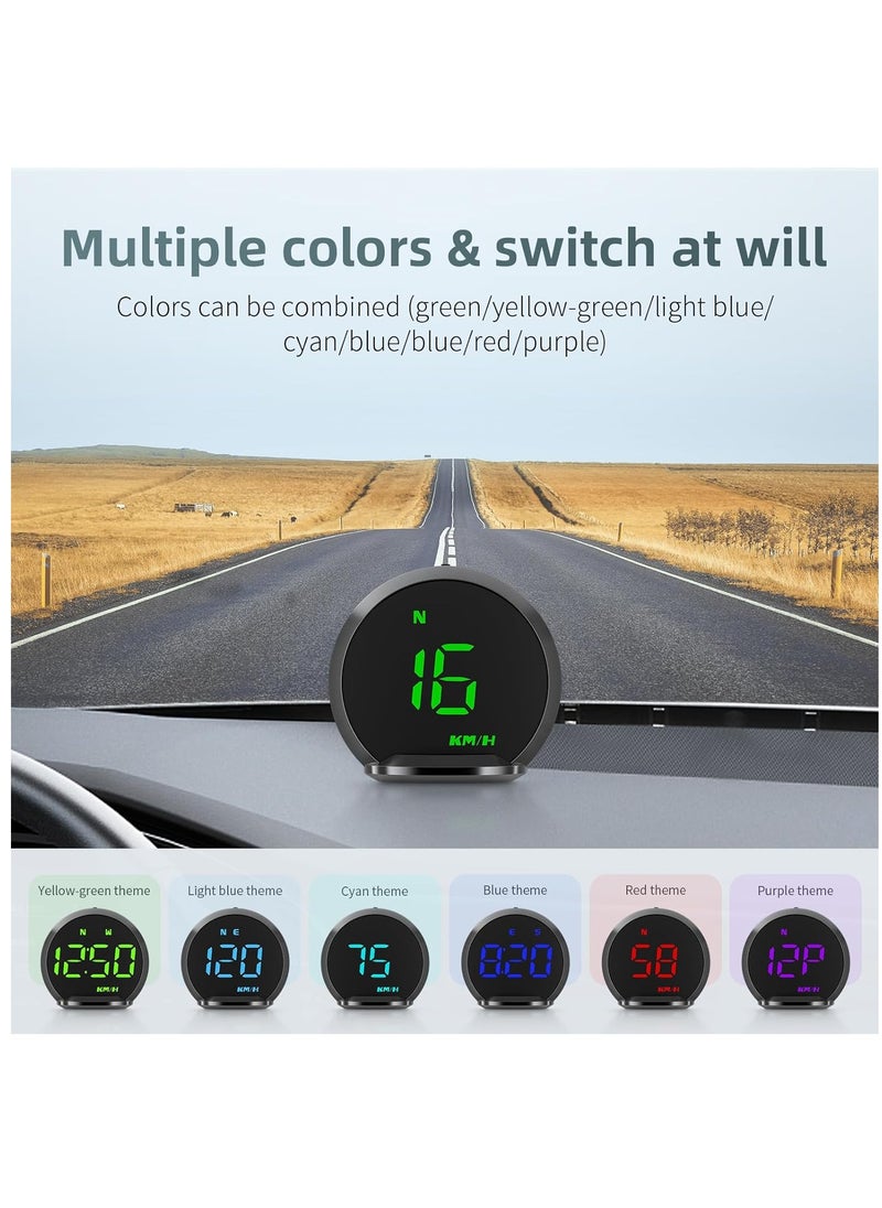 Furtey - Heads Up Display for Cars, GPS Speedometer for Car, Universal Digital Speedometer HUD Display for All Vehicles, Plug and Play - Image 1