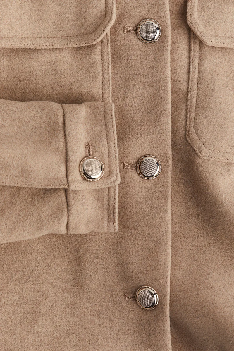 اتش اند ام Brushed-Finish Jacket