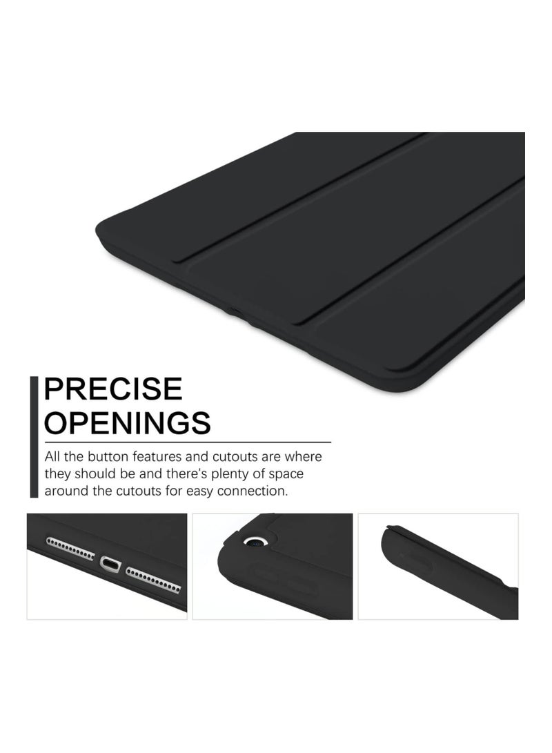 IPad 6th Generation Case iPad 5th Generation Case with Pencil Holder Premium Folio Folding Stand Smart Auto Wake Sleep Protective Tablet Case Cover For  IPad 9.7 Inch 2018 2017 Black - Image 4