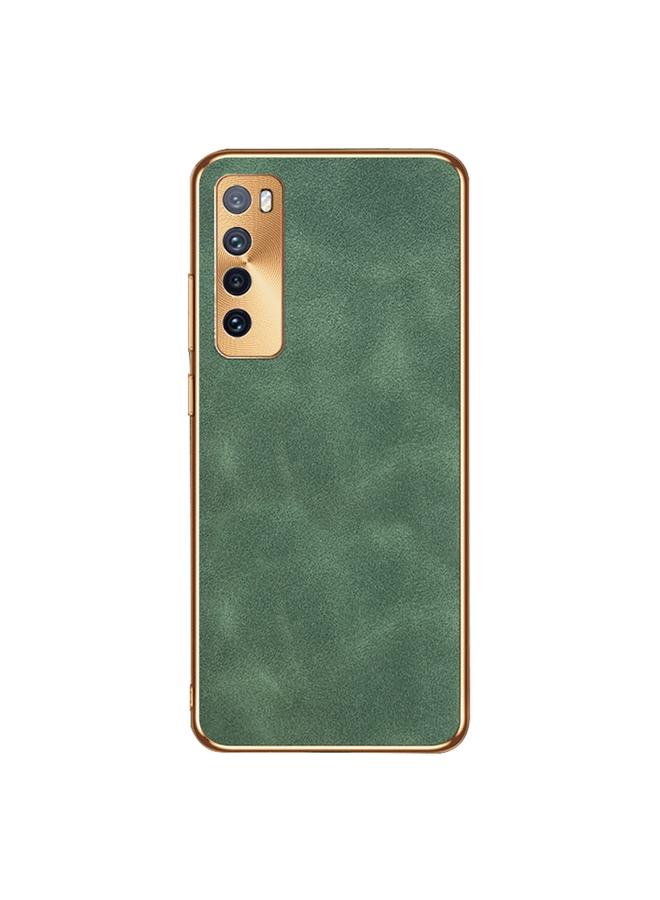 اس-توب جراب لهاتف Huawei nova 7 مصنوع من جلد الحمل الكهربائي - Image 1