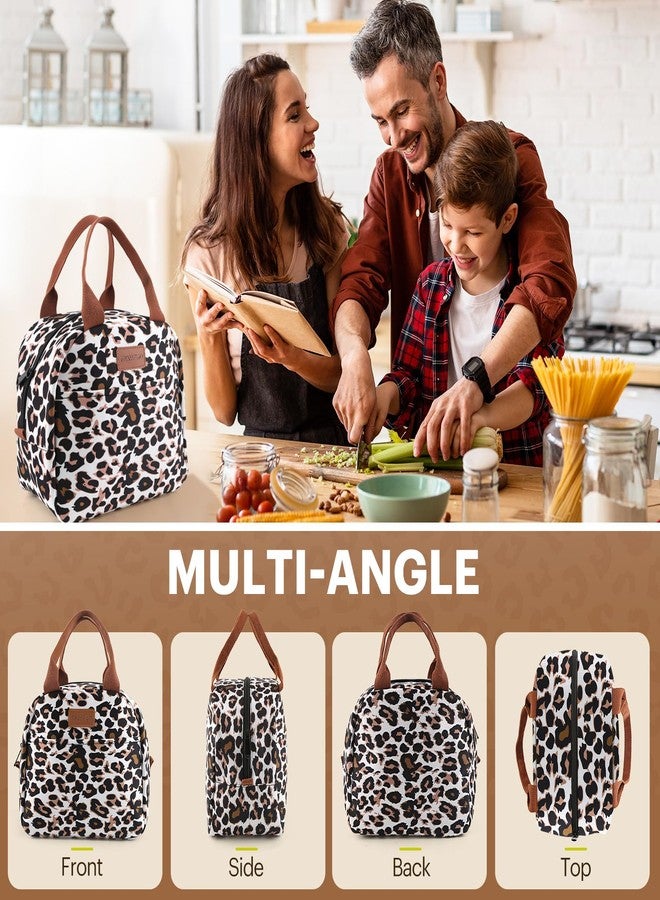 EASYFUN Lunch Bag for Women & Men Adult, Insulated Leakproof Lunch Box Tote with Large Capacity, Cooler Lunch Container for Work/Travel/Office/Outdoor (Panther Brown) - Image 5