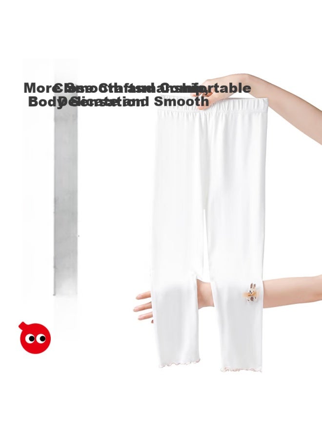 HOdo Hongdou Girls' Leggings For Spring And Autumn, Thin Style For Outer Wear With Skirts, 9/10 Length Pants, Cute Sweet Bow-tie Children's Long Pants, Single Pair - Image 1