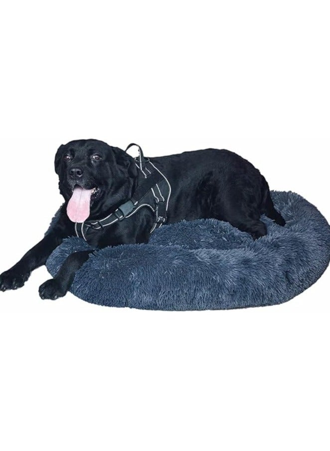 مورو مورو سرير كلاب مخملي تقويمي مع فراء ناعم وقاعدة بلاستيكية - عش مريح وقابل للغسل للحيوانات الأليفة - Image 1