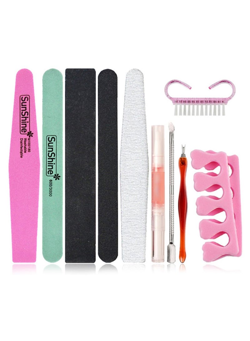 NIBEMINENT 10-Piece Manicure And Pedicure Nail Tool Kit Multicolour - Image 1
