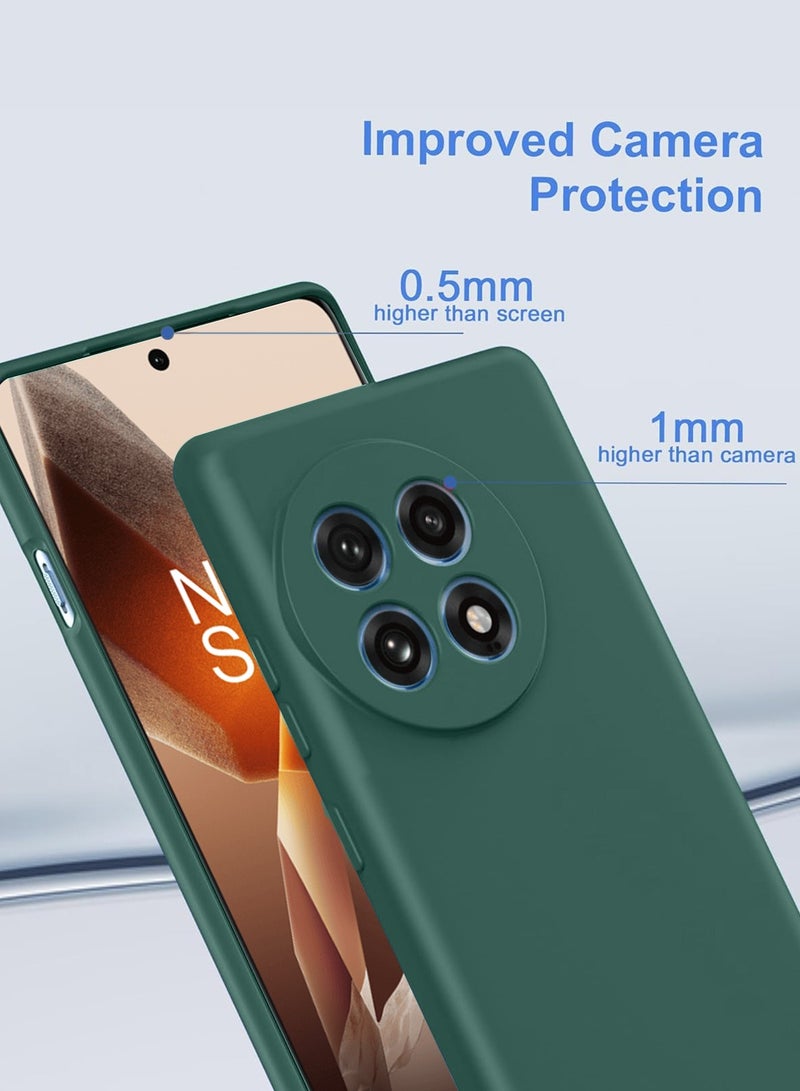 Wtech OnePlus 13 5G 2024 Premium Soft Liquid Silicone Case Cover - Dark Green - Image 2