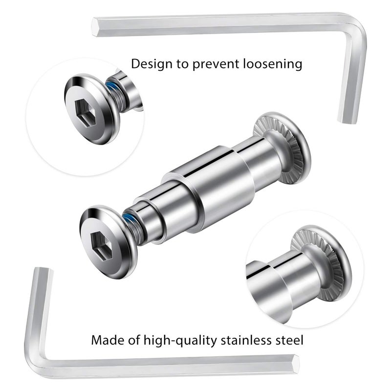 Hotop 20 Sets Skate Wheel Socket Screw Inline Roller Skate Screws Shaft Hex with 2 Pieces Installation Tool - Image 4
