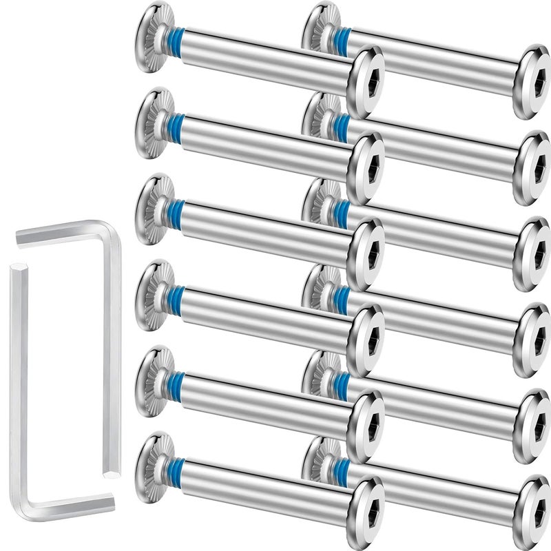 Hotop 20 Sets Skate Wheel Socket Screw Inline Roller Skate Screws Shaft Hex with 2 Pieces Installation Tool - Image 1