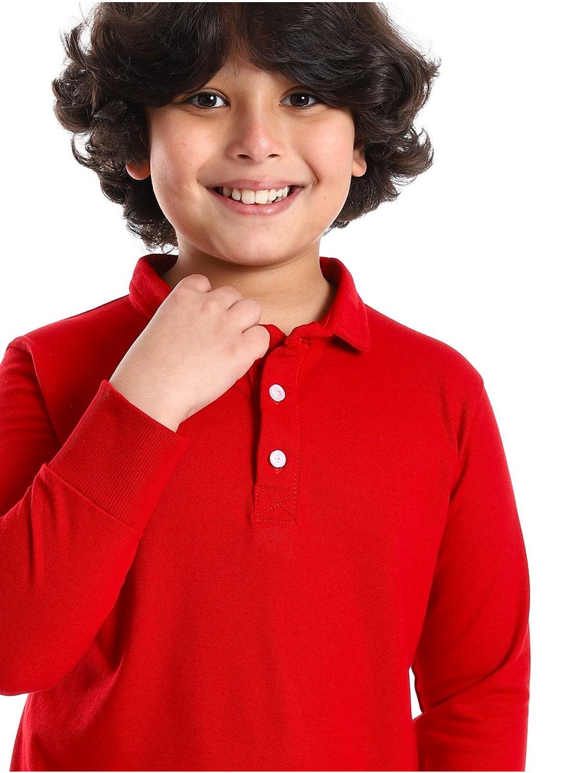 Caesar - Boys Collared Neck Polo Shirt - Image 1