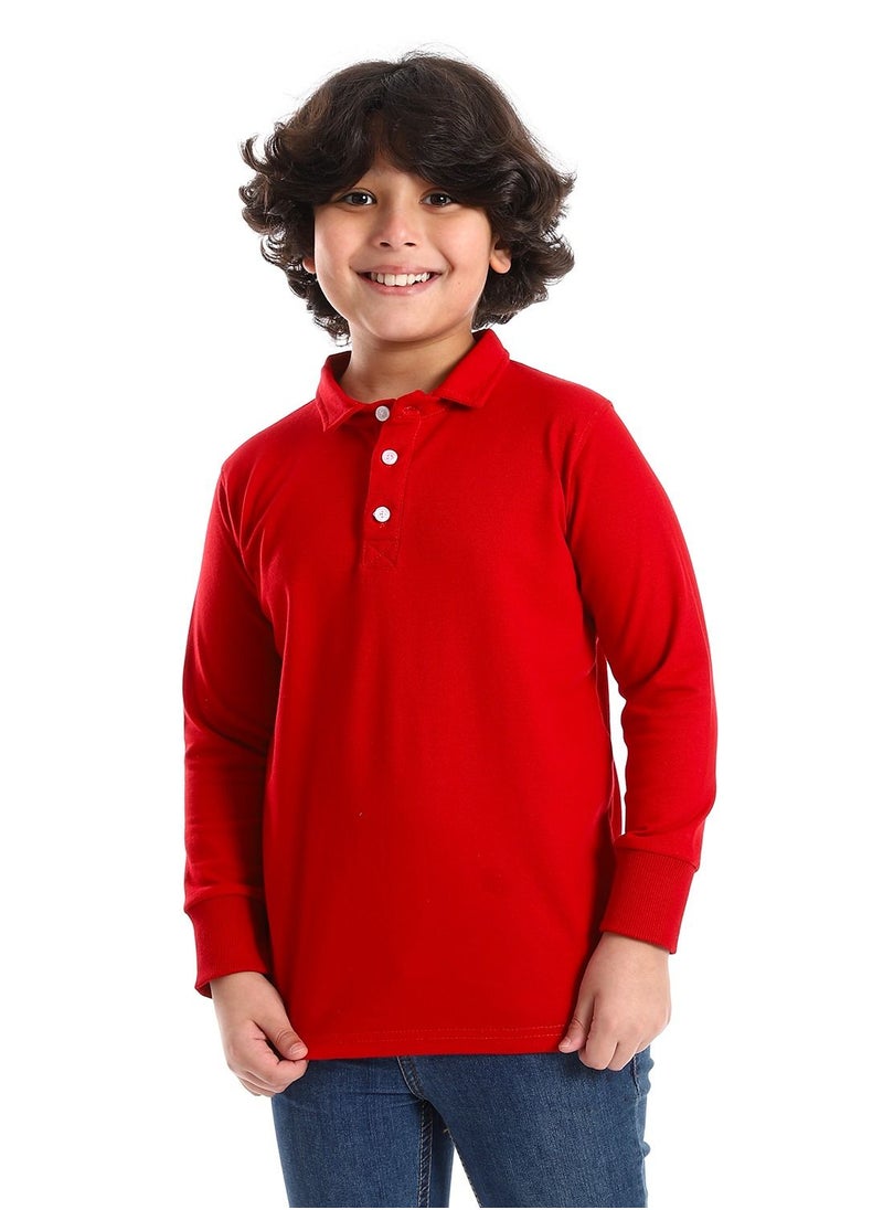 Caesar - Boys Collared Neck Polo Shirt - Image 1