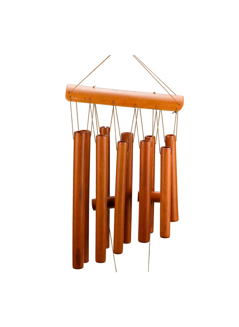 null - Wind Chimes, Handmade Bamboo Wind Chimes, Classic Style, Wood Wind Chime, Large Deep Tone Wind Bells, with Natural Relaxing Soothing Sound, Indoor Outdoor Wooden, for Garden and Home Decoration - Image 1