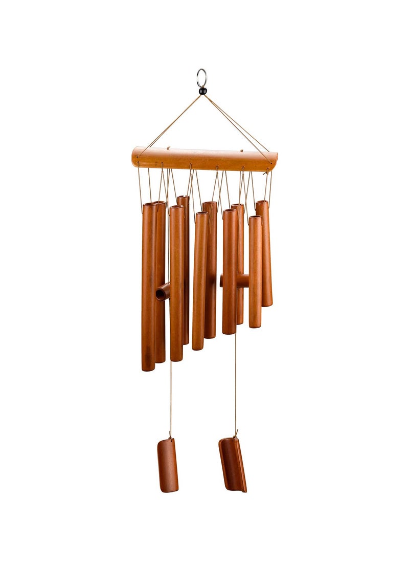 null - Wind Chimes, Handmade Bamboo Wind Chimes, Classic Style, Wood Wind Chime, Large Deep Tone Wind Bells, with Natural Relaxing Soothing Sound, Indoor Outdoor Wooden, for Garden and Home Decoration - Image 1