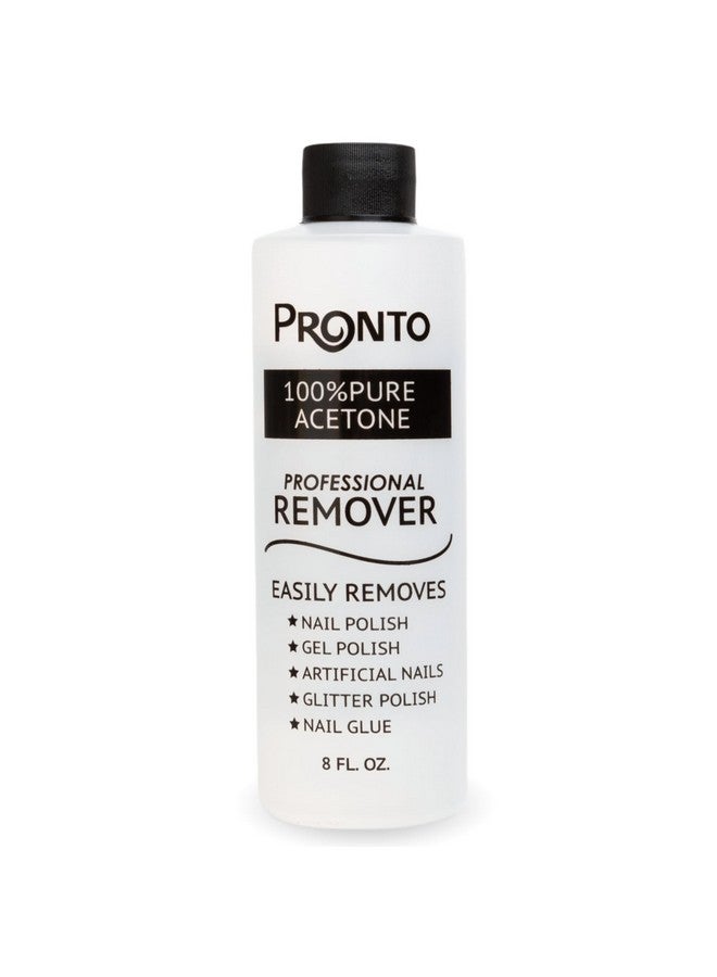 Pronto 100% Pure Acetone - Quick, Professional Nail Polish Remover - For Natural, Gel, Acrylic, Sculptured Nails (8 FL. OZ.) - Image 1