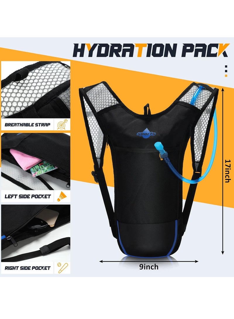 Water bag backpack with 2-liter water bag, lightweight water backpack, outdoor hiking water bag with water bag, suitable for running, cycling, riding, rock climbing, men and women - Image 2