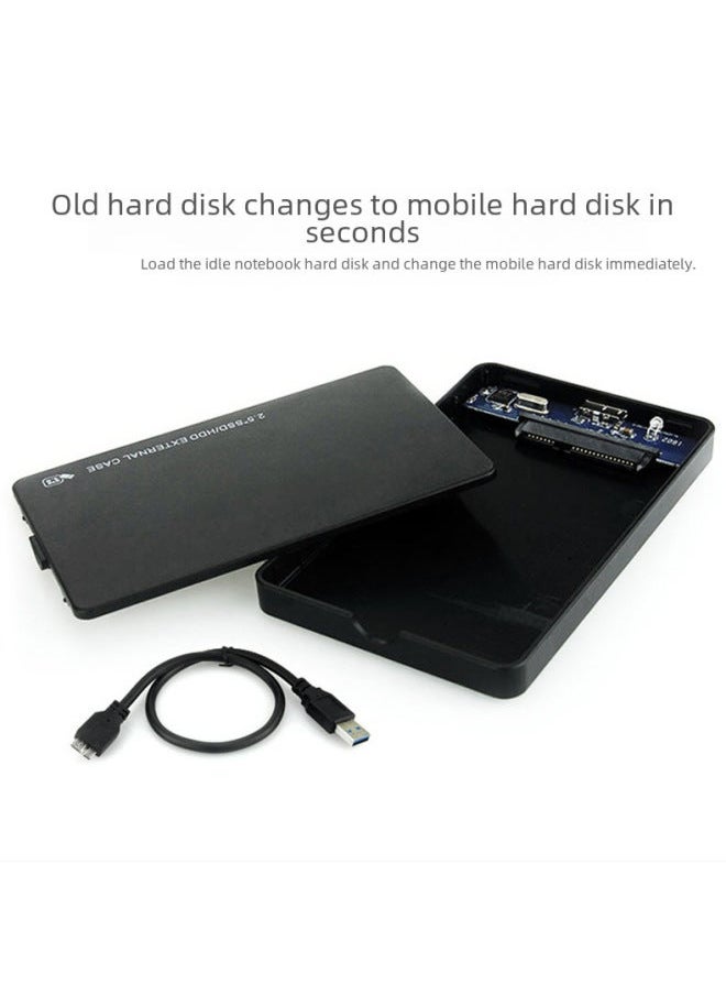 Generic 2.5 Inch Mechanical SSD Solid State Sata Serial Screwless Tool-free Enclosure USB3.0 External Mobile Hard Disk Box-Color:Black  - Image 2