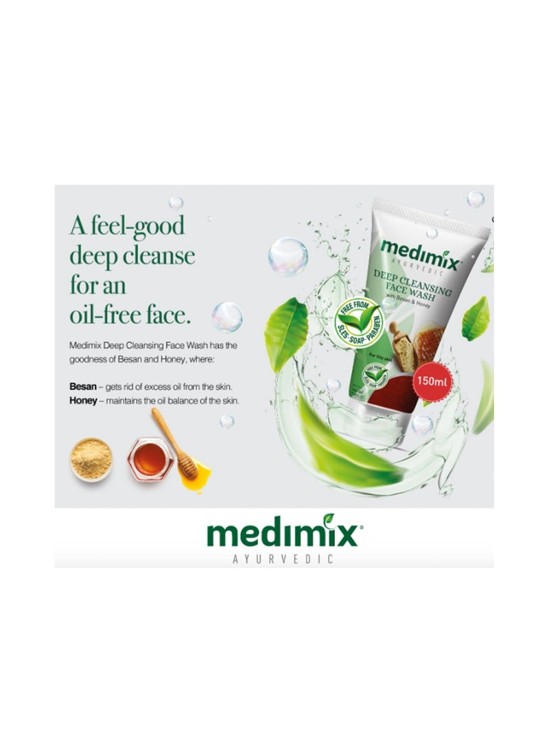 Medimix - Medimix Ayurvedic Deep Cleansing Face Wash with Besan and Honey 150 ml - Image 1