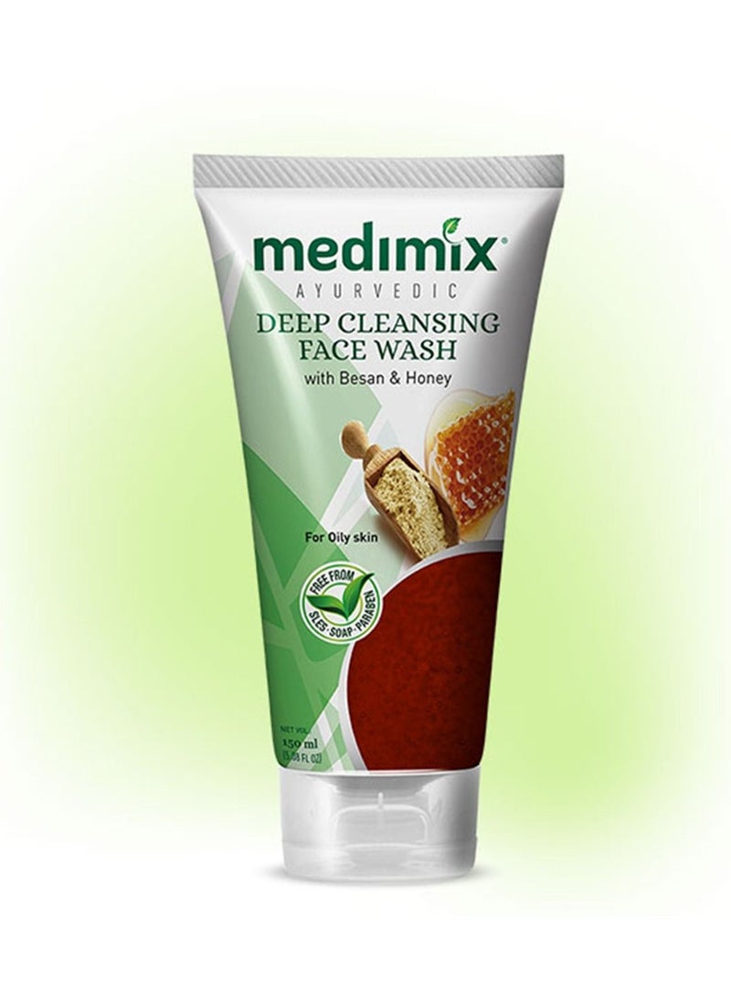 Medimix - Medimix Ayurvedic Deep Cleansing Face Wash with Besan and Honey 150 ml - Image 1