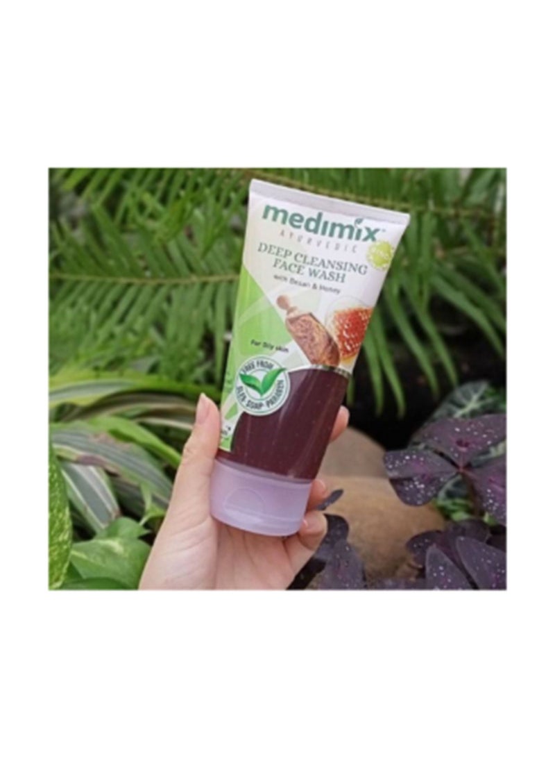 Medimix - Medimix Ayurvedic Deep Cleansing Face Wash with Besan and Honey 150 ml - Image 1