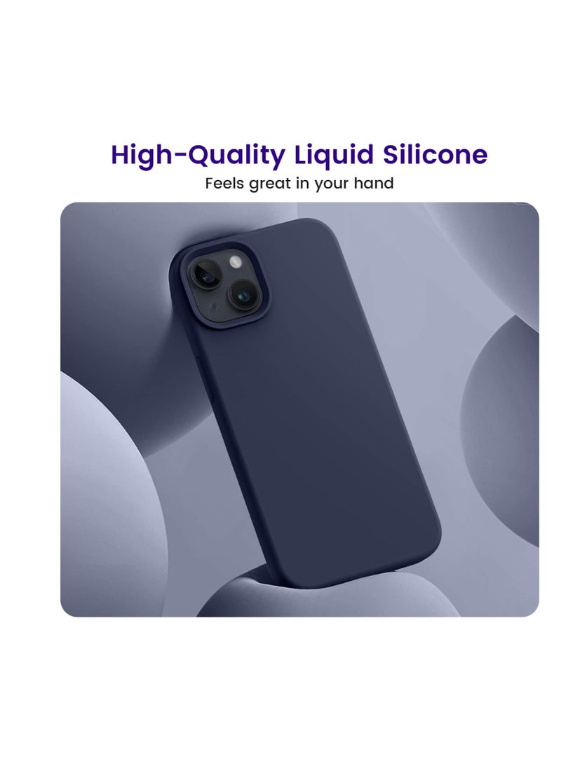 Generic - Compatible with iPhone 14 (6.1 Inch) Case, Liquid Silicone Case, Full Body Protective Cover, Shockproof, Slim Phone Case, Anti-Scratch Soft - Image 1