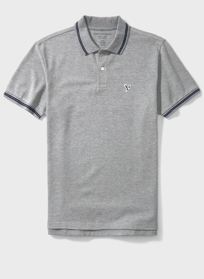 American Eagle Logo Pique Polo